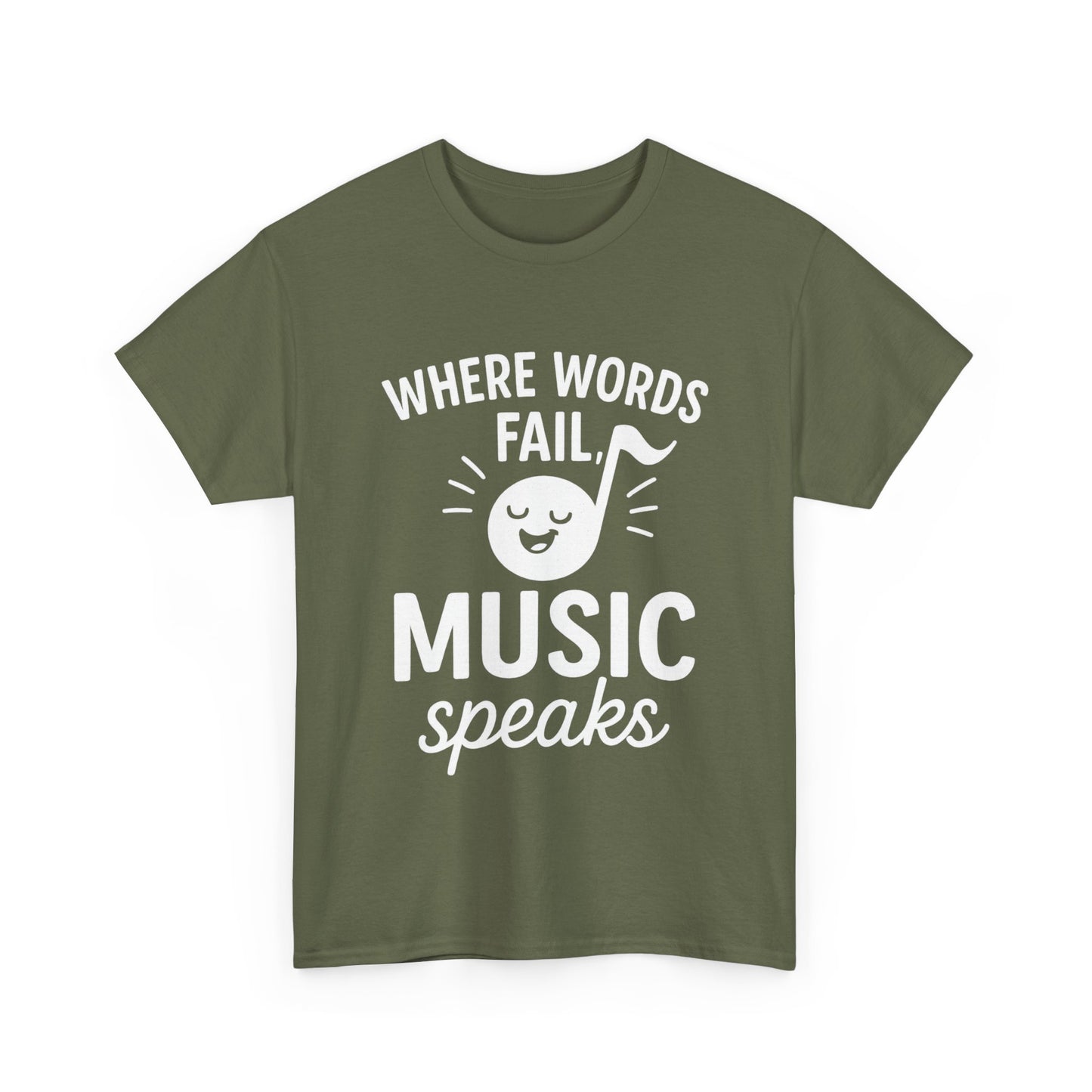 Where Words Fail, Music Speaks – Deep Thoughts, Deeper Bass Tee