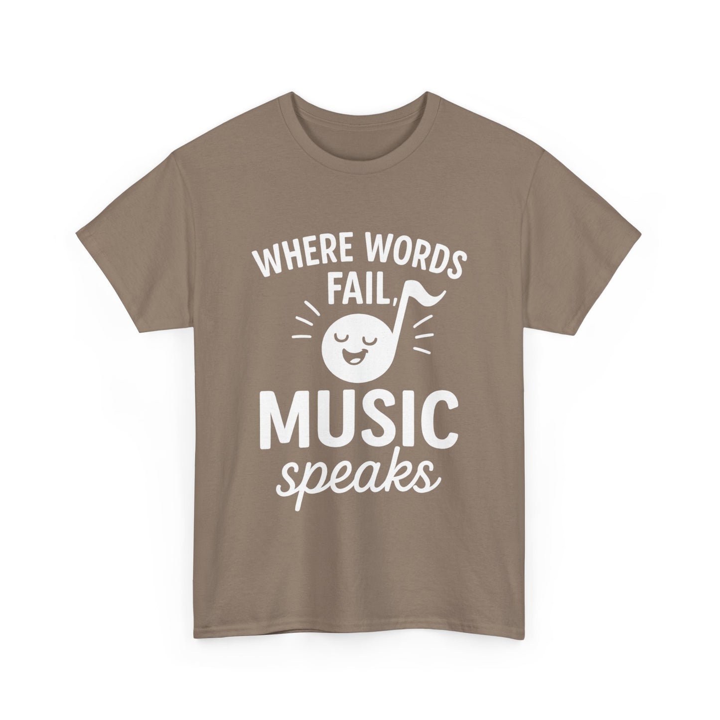 Where Words Fail, Music Speaks – Deep Thoughts, Deeper Bass Tee