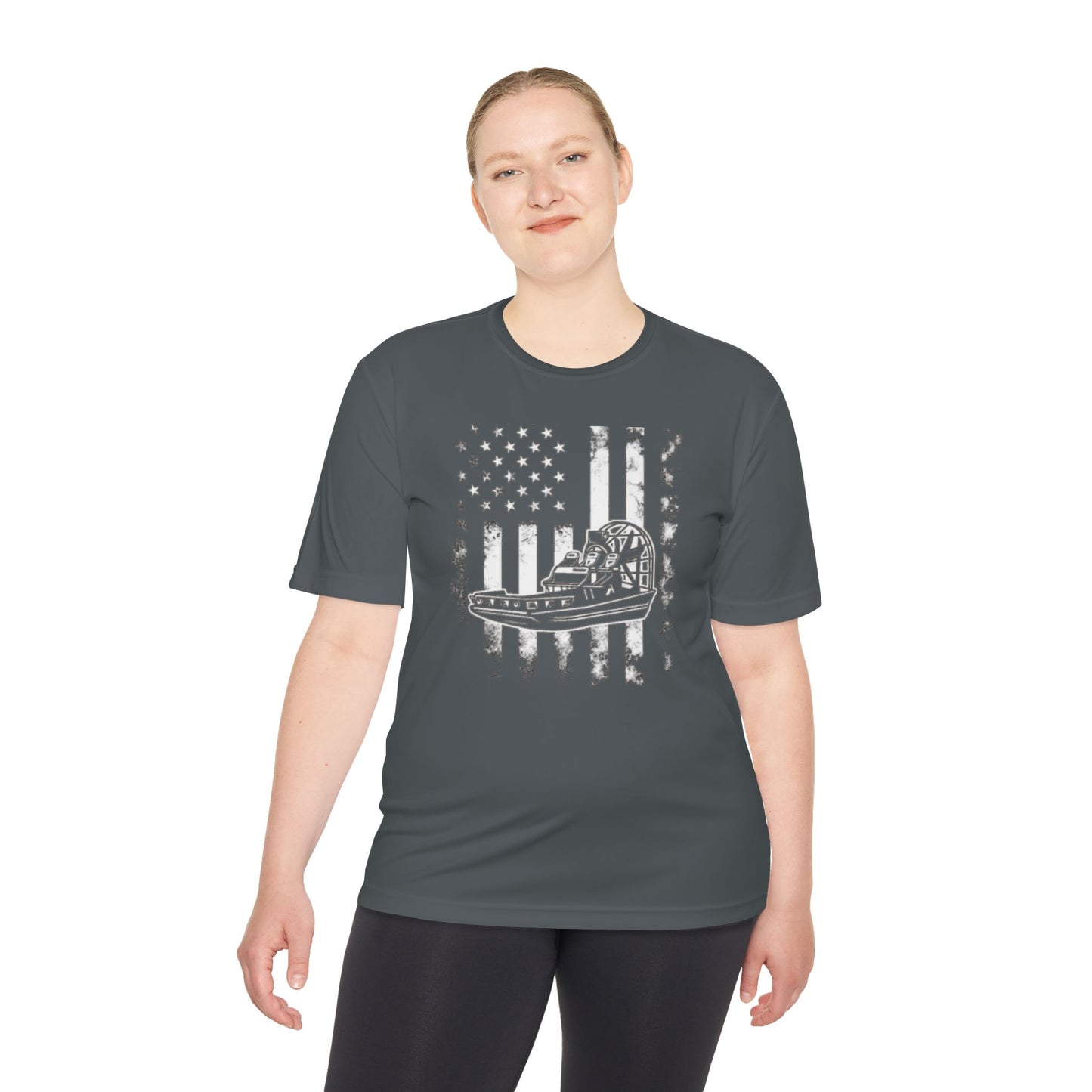 Patriotic Adventure Tee: Moisture Wicking, Unisex Shirt for Outdoor Enthusiasts, Gifts for Veterans, Memorial Day, Independence Day