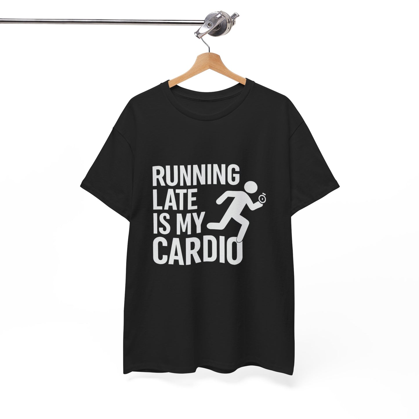 Running Late Is My Cardio – Chaos-Powered Fitness Tee