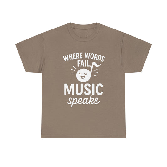 Where Words Fail, Music Speaks – Deep Thoughts, Deeper Bass Tee