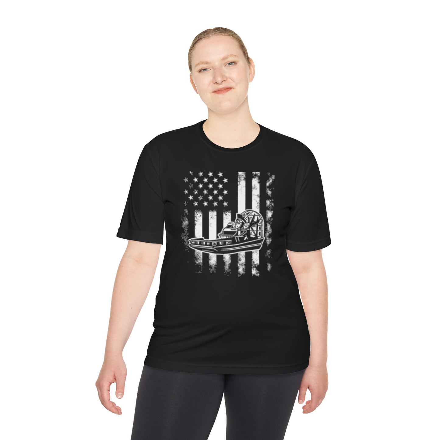 Patriotic Adventure Tee: Moisture Wicking, Unisex Shirt for Outdoor Enthusiasts, Gifts for Veterans, Memorial Day, Independence Day