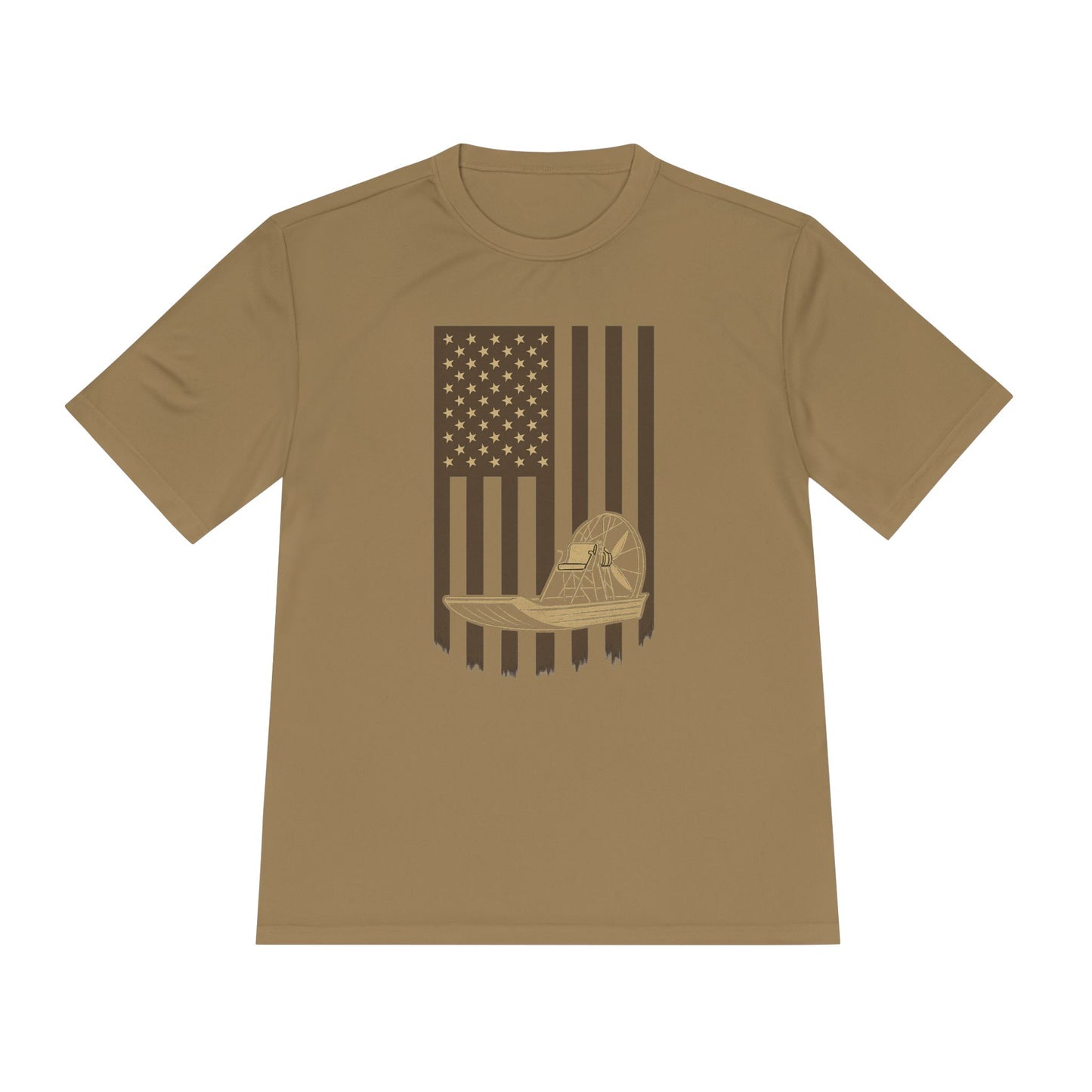Stars, Stripes & Swamp Vibes – Vertical Flag Airboat Tee