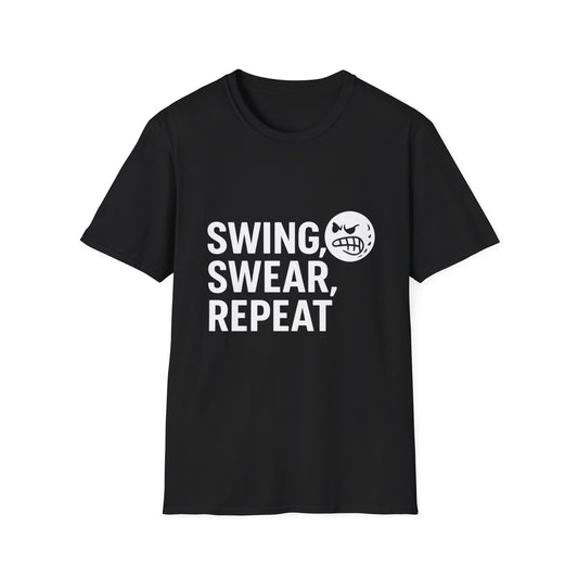 Swing, Swear, Repeat – Golf Rage Recovery Tee