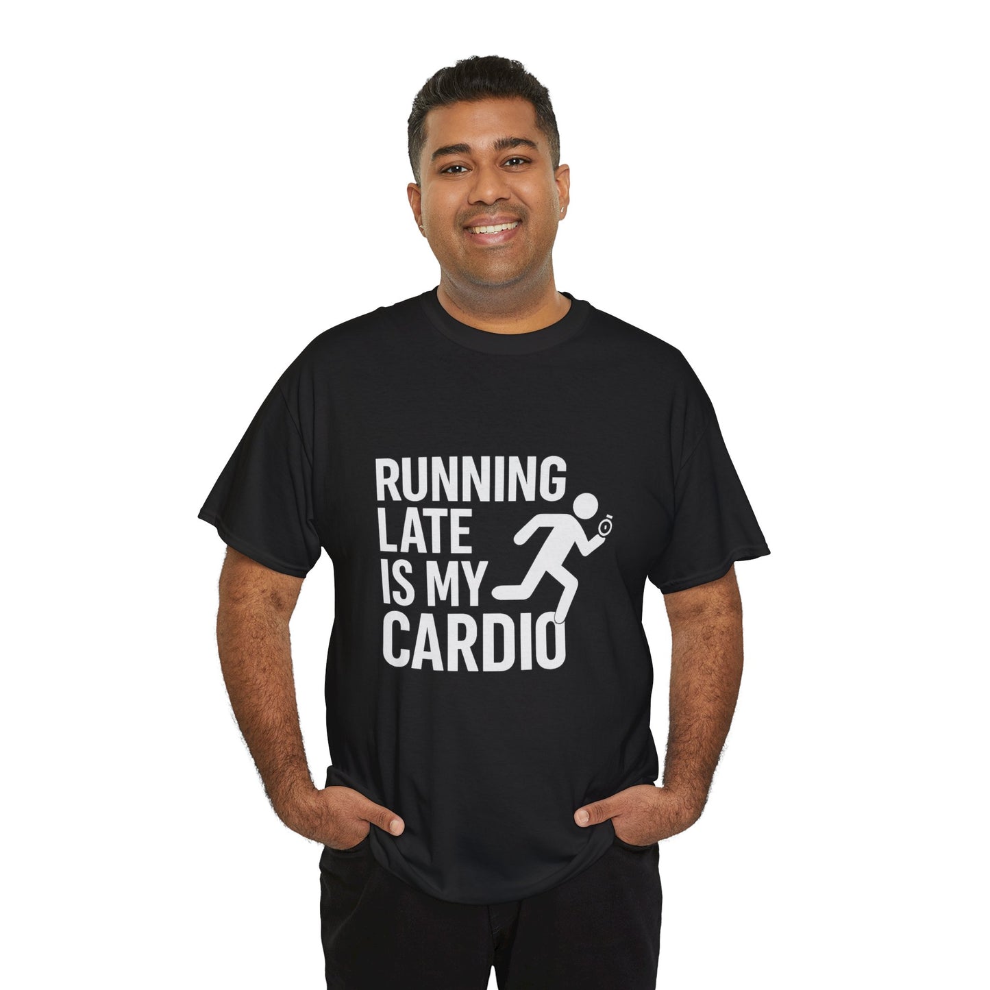 Running Late Is My Cardio – Chaos-Powered Fitness Tee