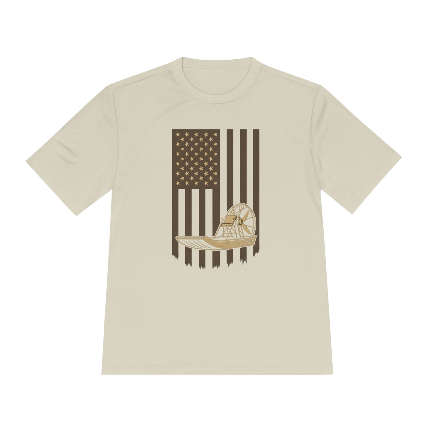 Stars, Stripes & Swamp Vibes – Vertical Flag Airboat Tee