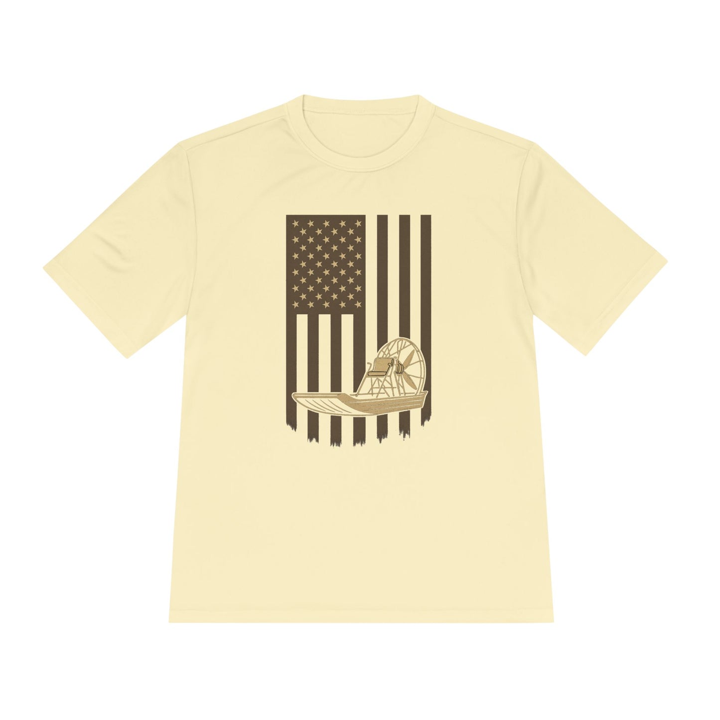 Stars, Stripes & Swamp Vibes – Vertical Flag Airboat Tee